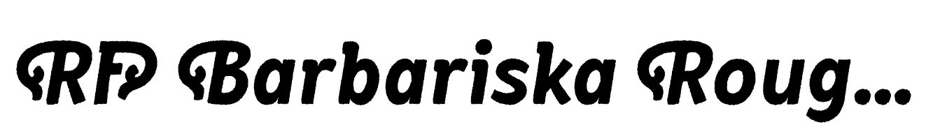 RF Barbariska Rough 1 Oblique Italic